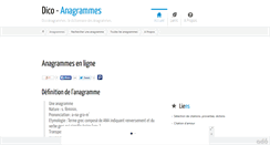 Desktop Screenshot of dico-anagrammes.com